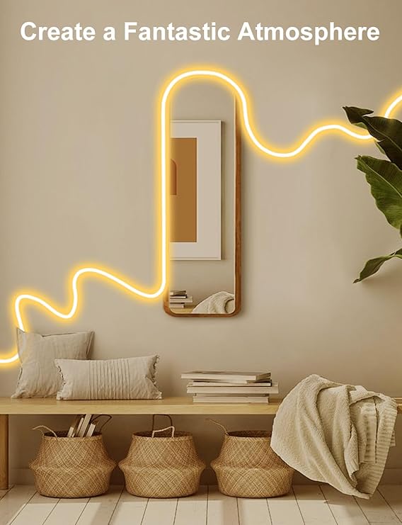 echosari Warm White Neon Rope Lights