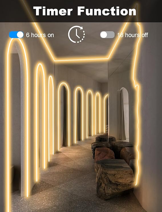 echosari Warm White Neon Rope Lights