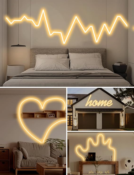 echosari Warm White Neon Rope Lights