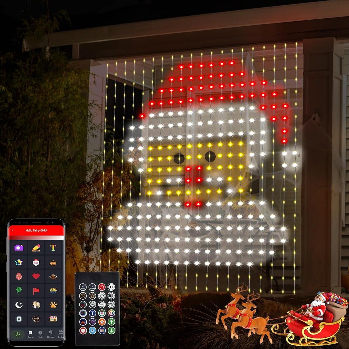 echosari Smart Curtain Lights 800 RGBIC LED