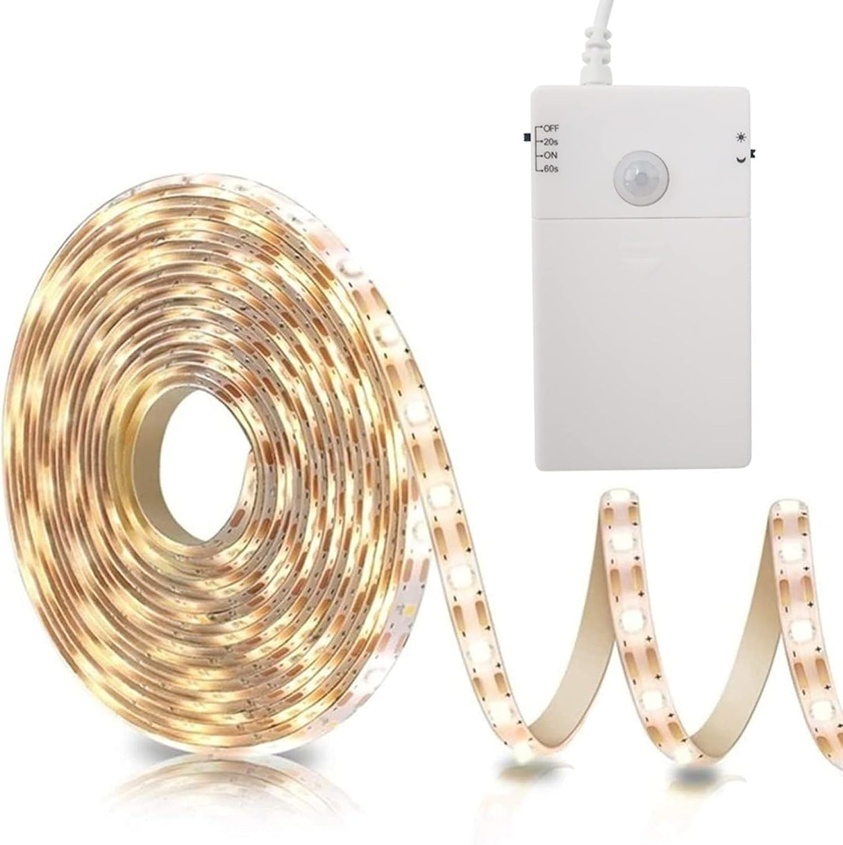 echosari Battery Operated Motion Sensor Cabinet Strip Lights(Warm White)