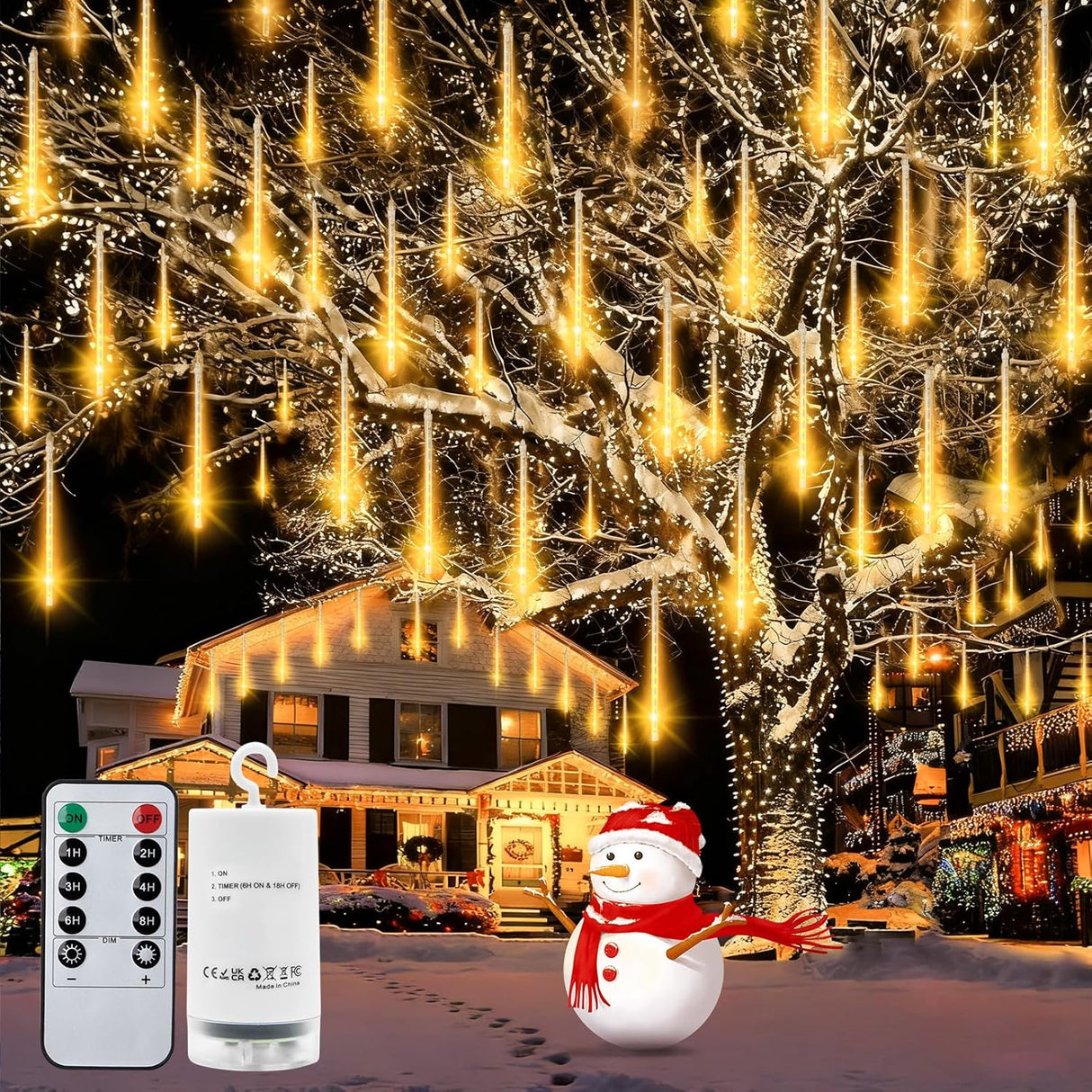 echosari Christmas Meteor Shower Lights