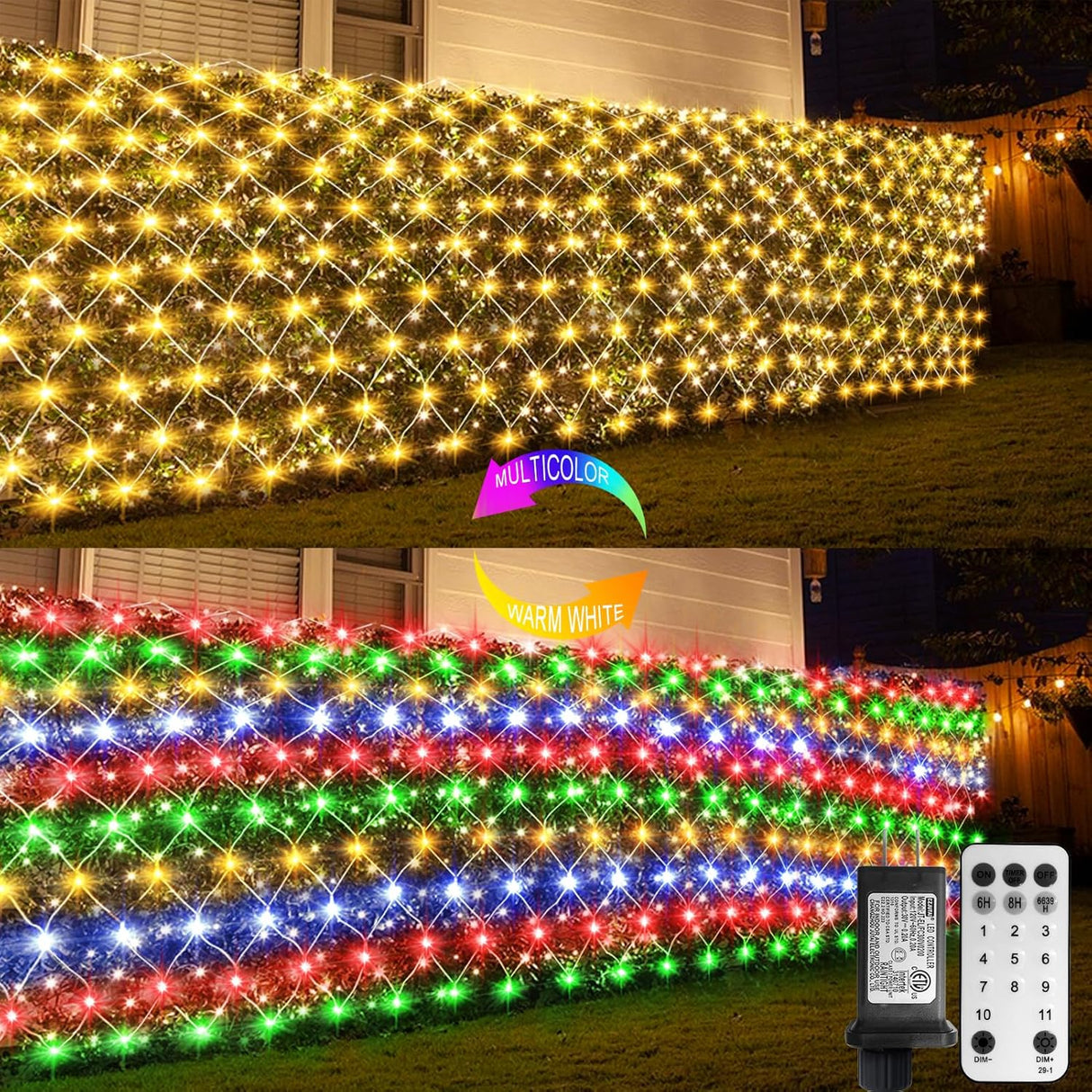 echosari Dual Color Changing Large Mesh Lights