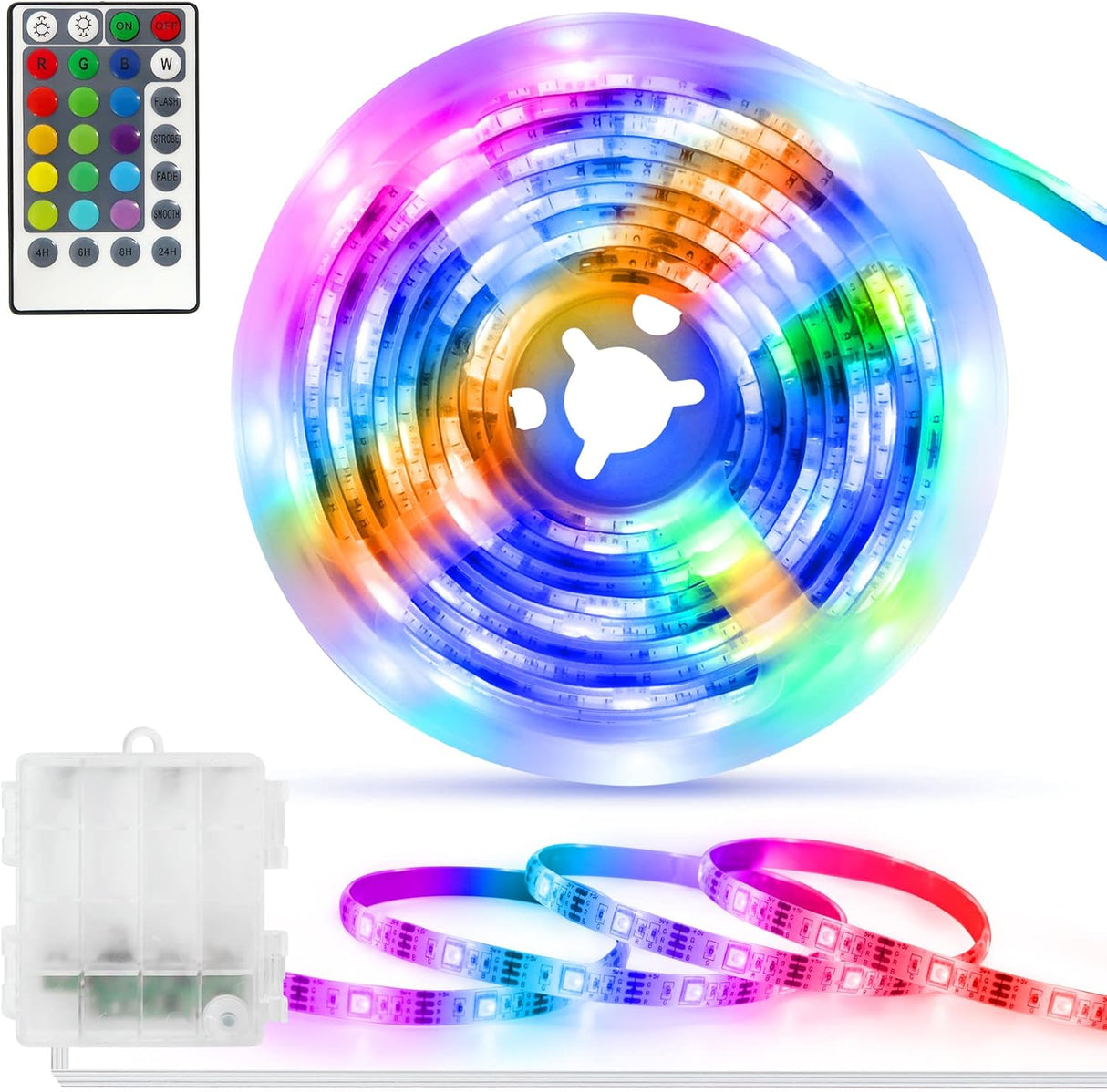 echosari RGB Battery LED Strip Lights