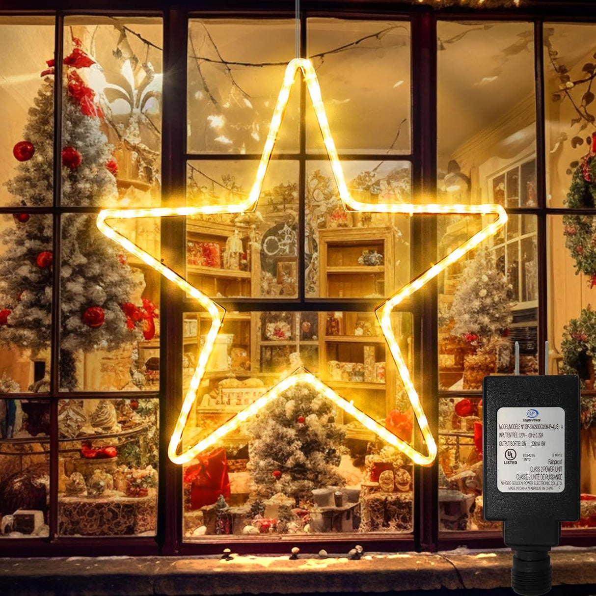 echosari 19.68" Star Outdoor Christmas Lights