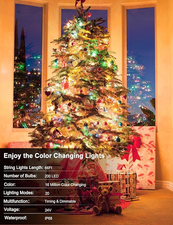 echosari Christmas Smart String Lights