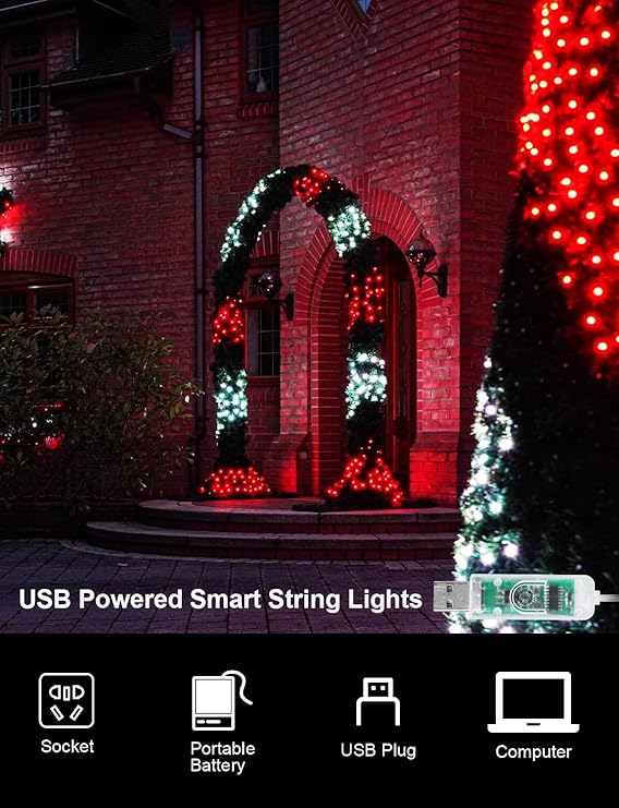 echosari Christmas Smart String Lights