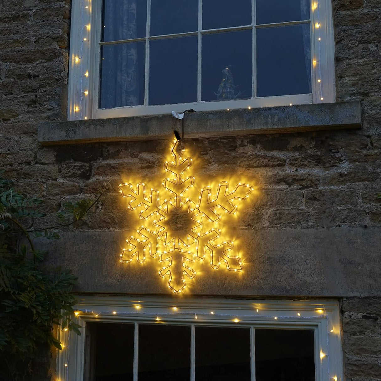 27" Christmas Big Snowflake Hanging Lights