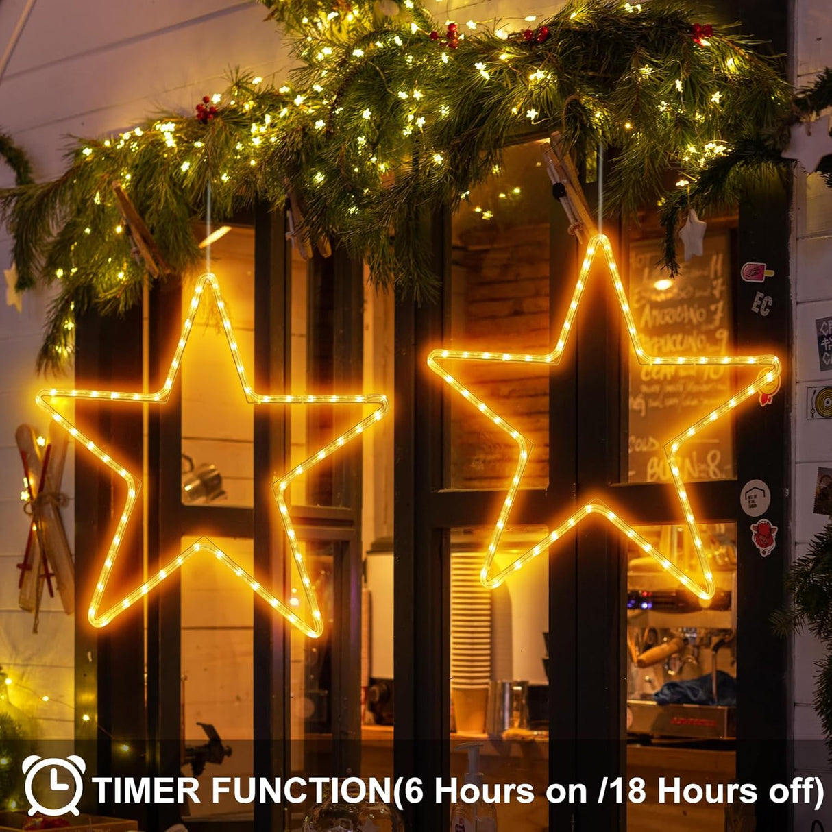 echosari 19.68" Star Outdoor Christmas Lights