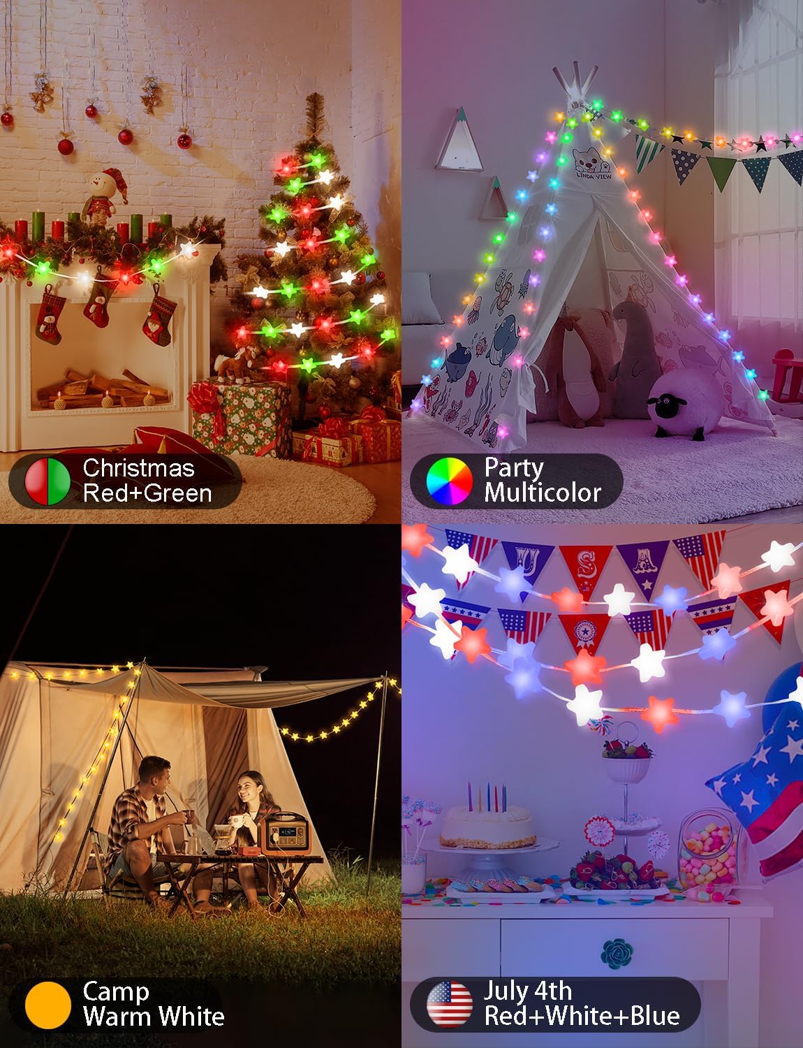 echosari Smart Star String Lights