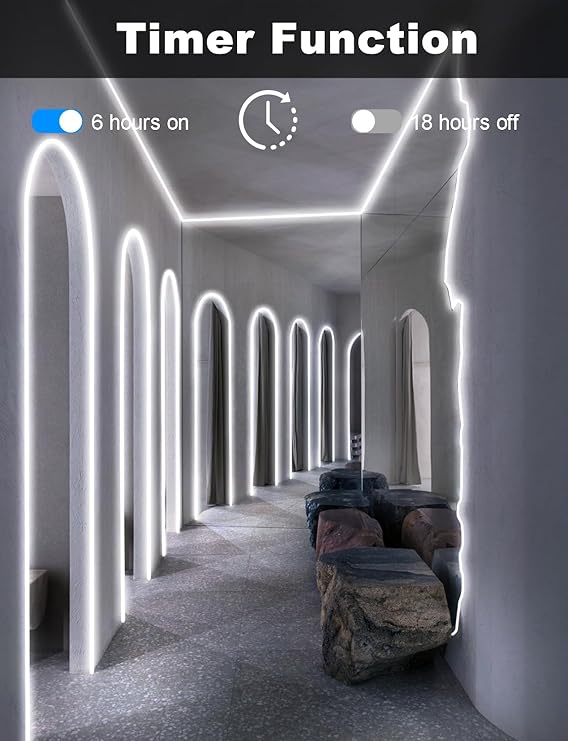 echosari Cool White Neon Rope Lights