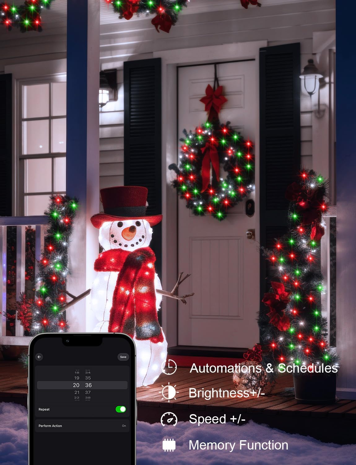 echosari Christmas Smart String Lights