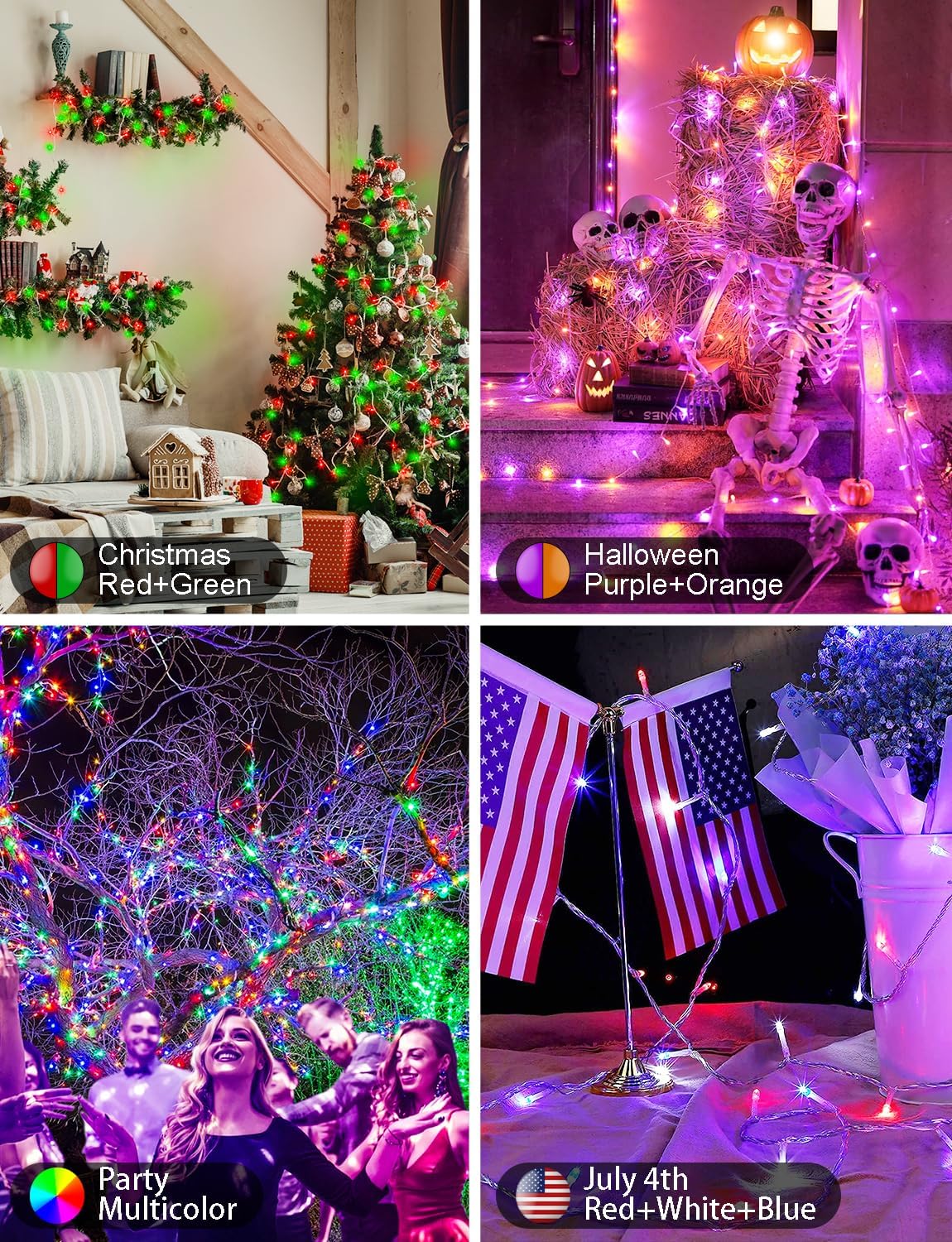 echosari Christmas Smart String Lights