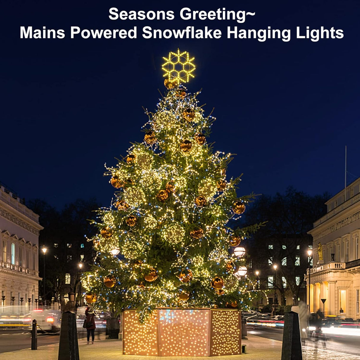 echosari 24-inch LED Christmas Snowflake Window Lights