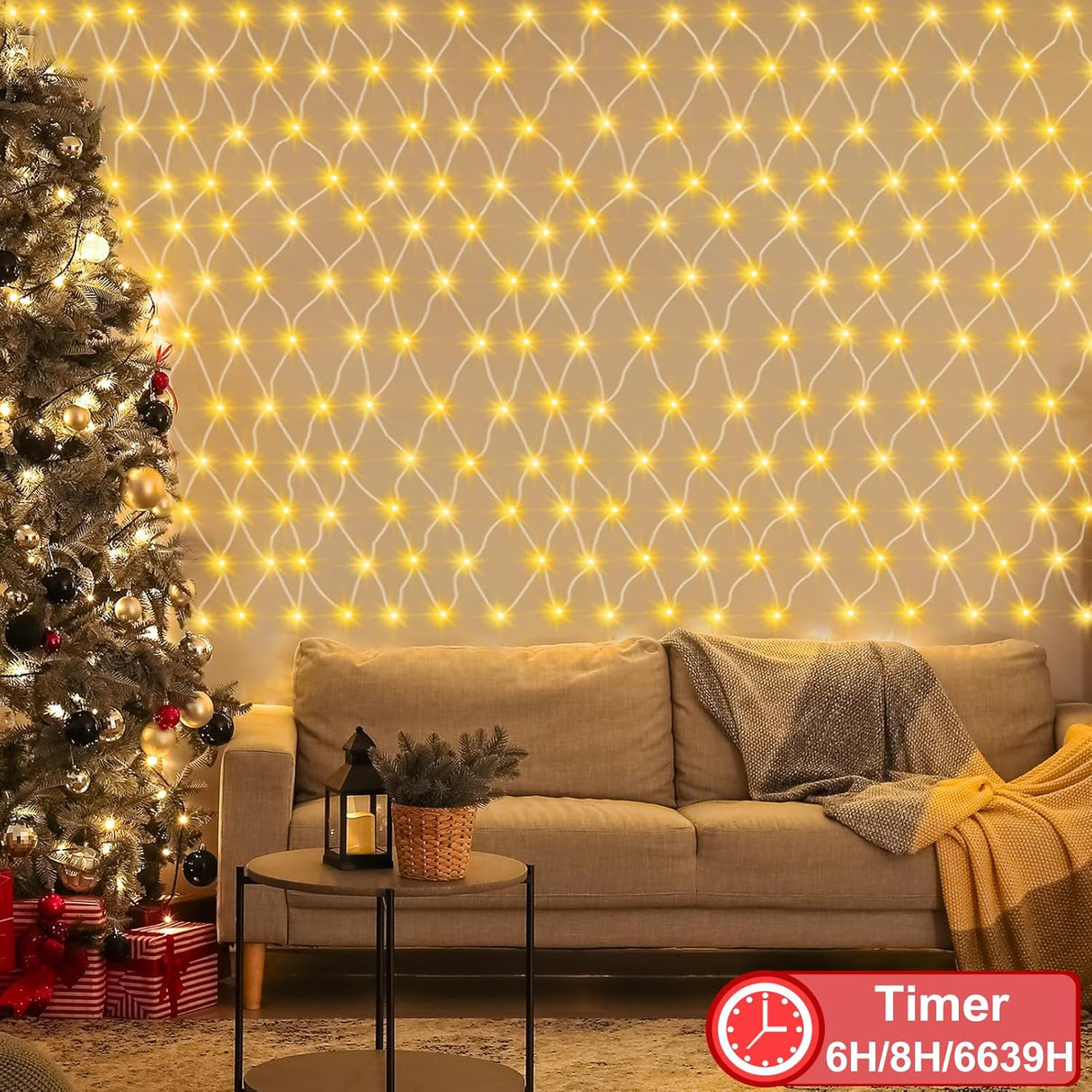 echosari Dual Color Changing Large Mesh Lights