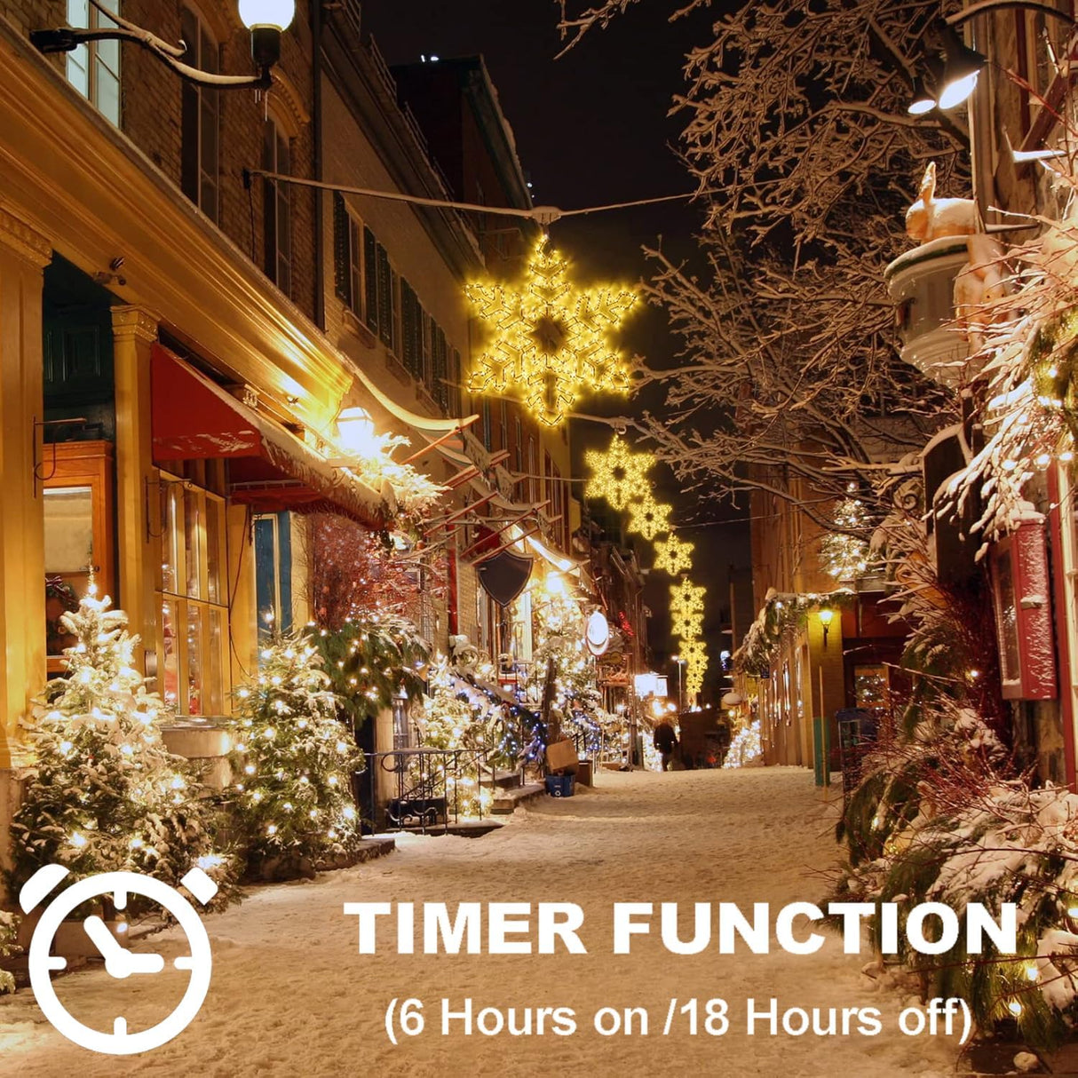 27" Christmas Big Snowflake Hanging Lights