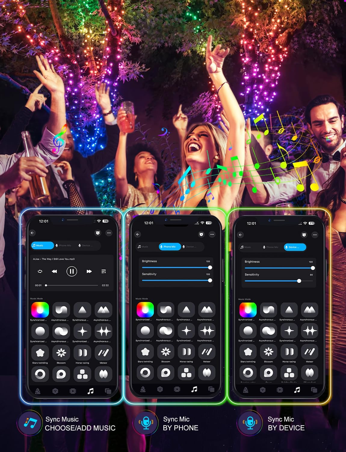 echosari Christmas Smart String Lights