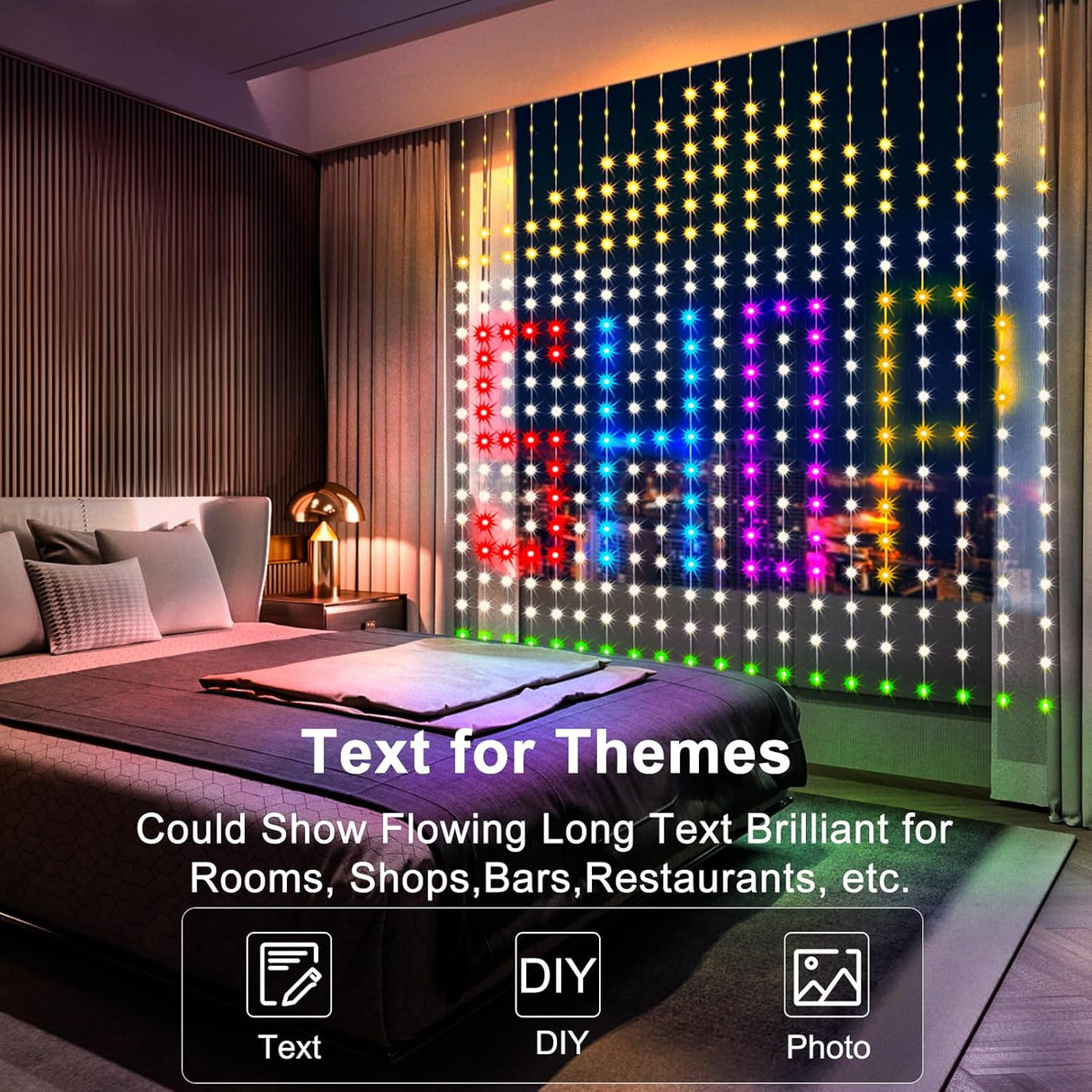 echosari Smart Curtain Lights 800 RGBIC LED