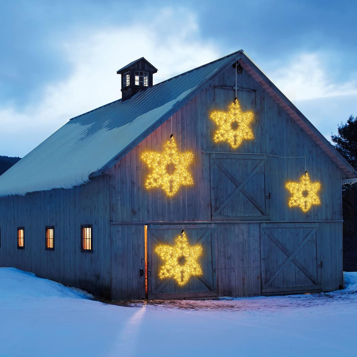 27" Christmas Big Snowflake Hanging Lights