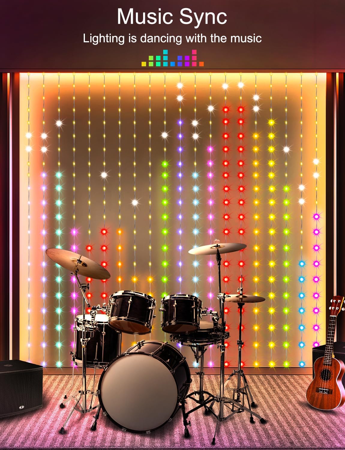 echosari Smart Curtain Lights