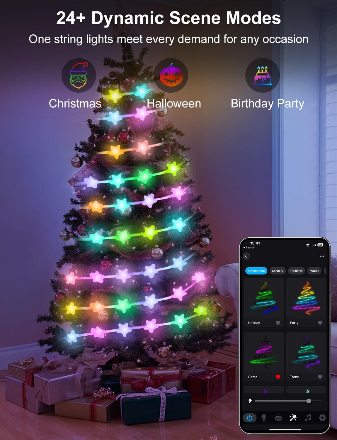 echosari Smart Star String Lights