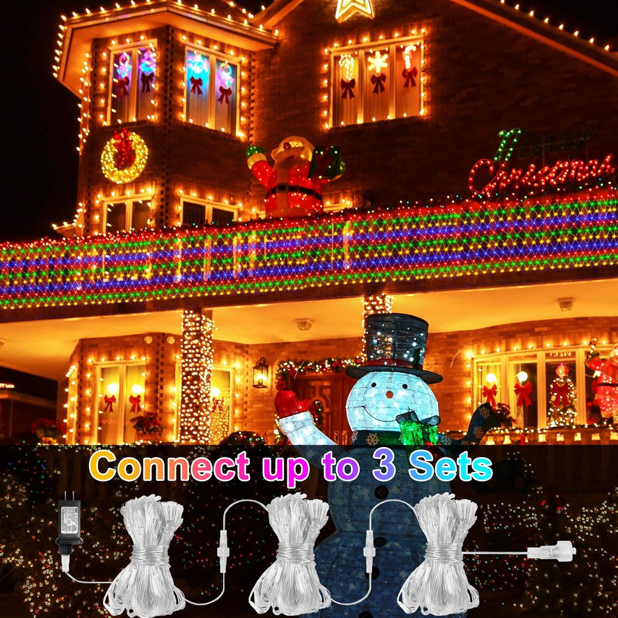 echosari Dual Color Changing Large Mesh Lights