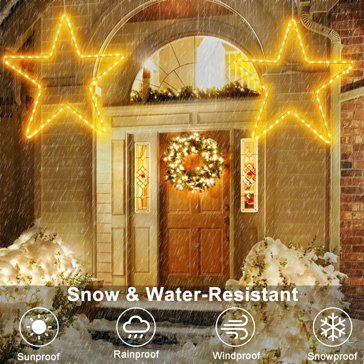 echosari 19.68" Star Outdoor Christmas Lights