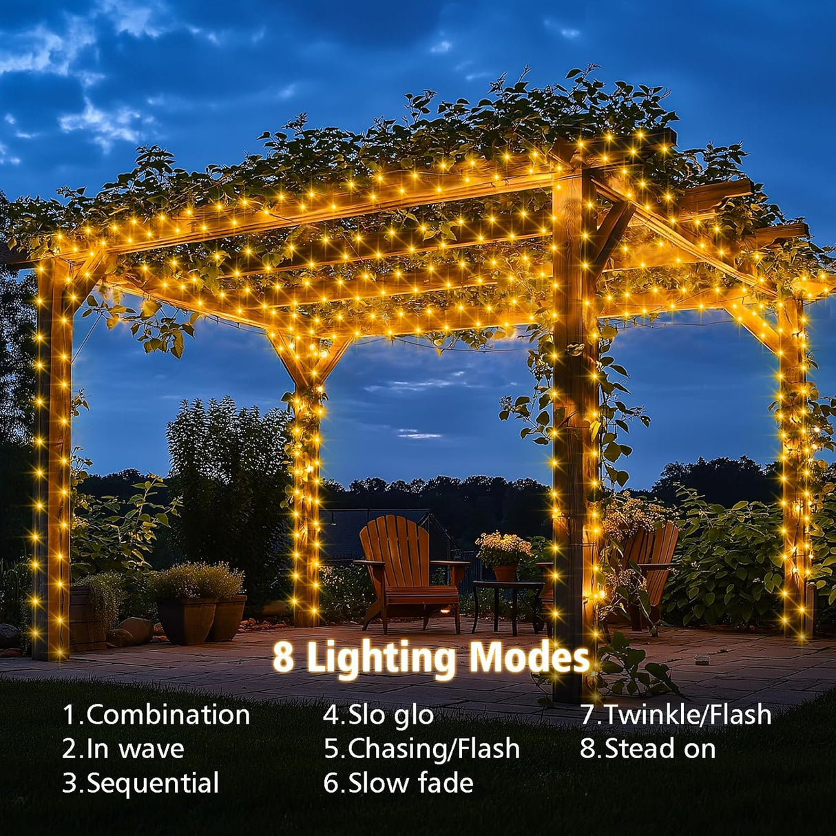 echosari 2 Pack Fairy String Lights Plug in
