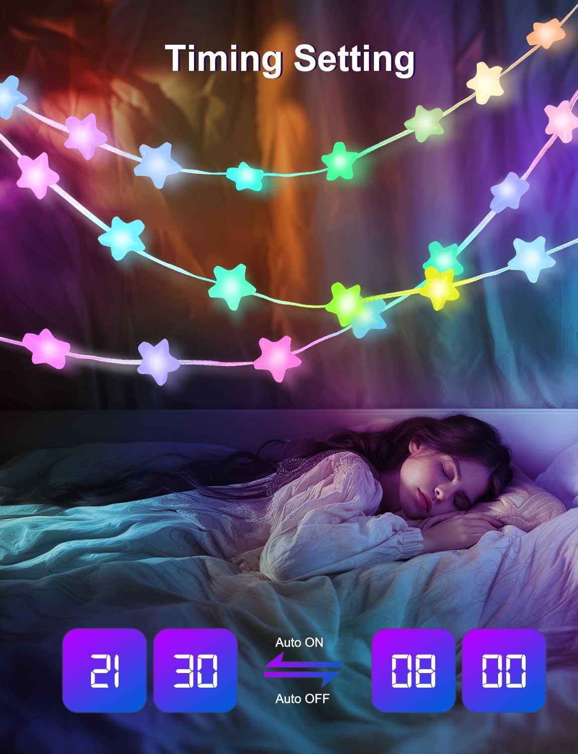 echosari Smart Star String Lights