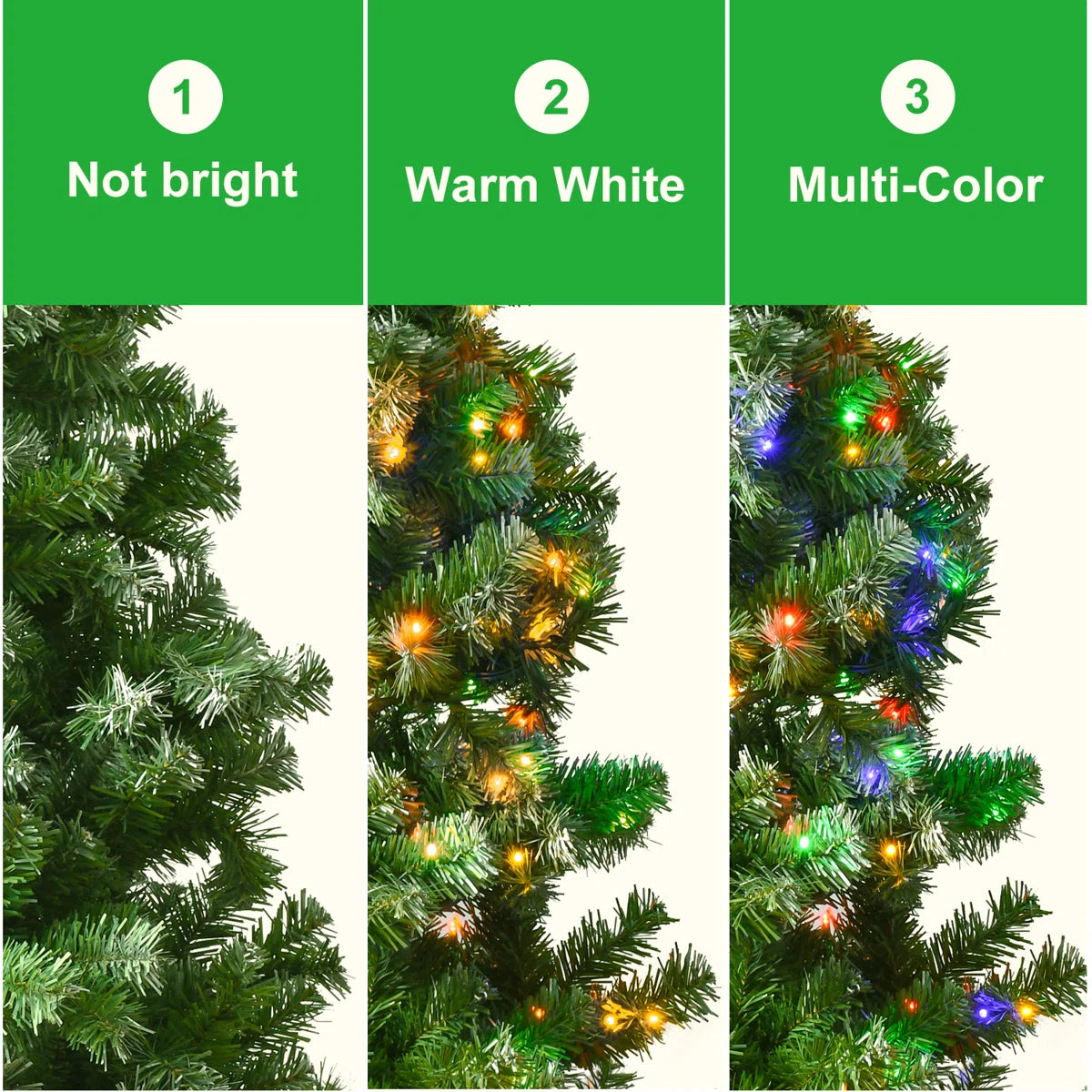 6.2Ft Rotating Artificial Christmas Tree with 360° Spinning Stand, Remote Control, Timer & Dimmable LED Lights