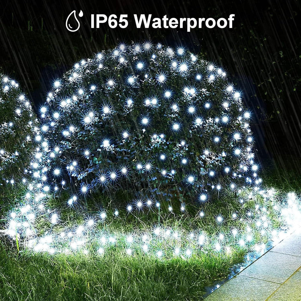 echosari 100 LED 5Ft x 5Ft Solar Net Lights (Cool White)