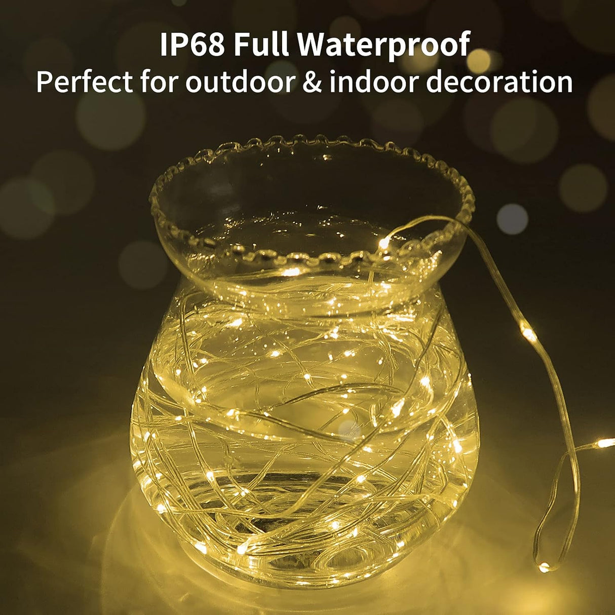 echosari 2 Pack Fairy String Lights Plug in