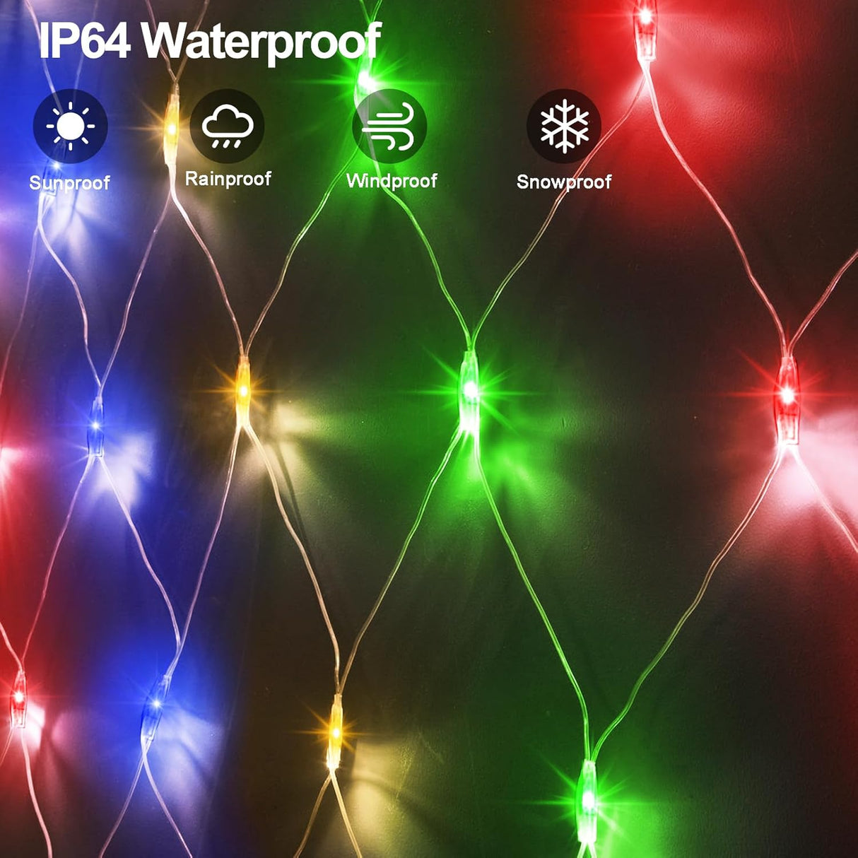 echosari Dual Color Changing Large Mesh Lights