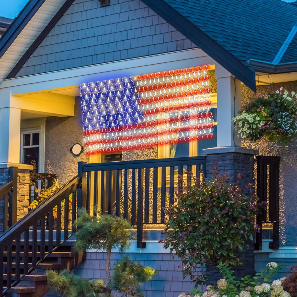 echosari Solar American Flag Lights Outdoor