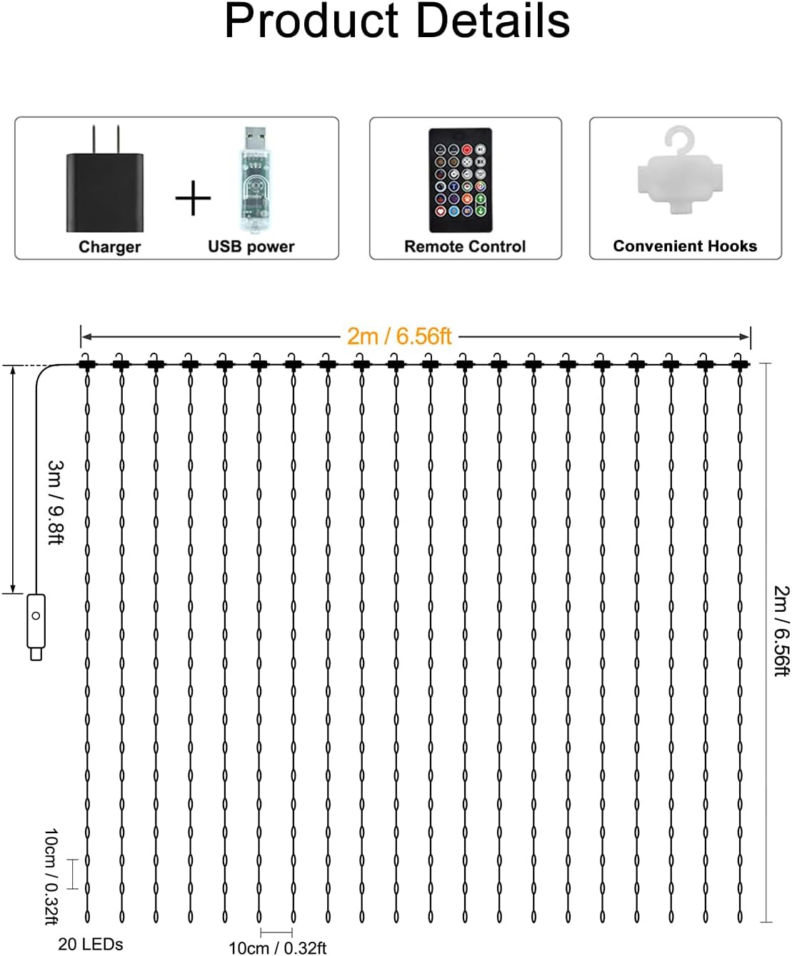 echosari Smart Curtain Lights