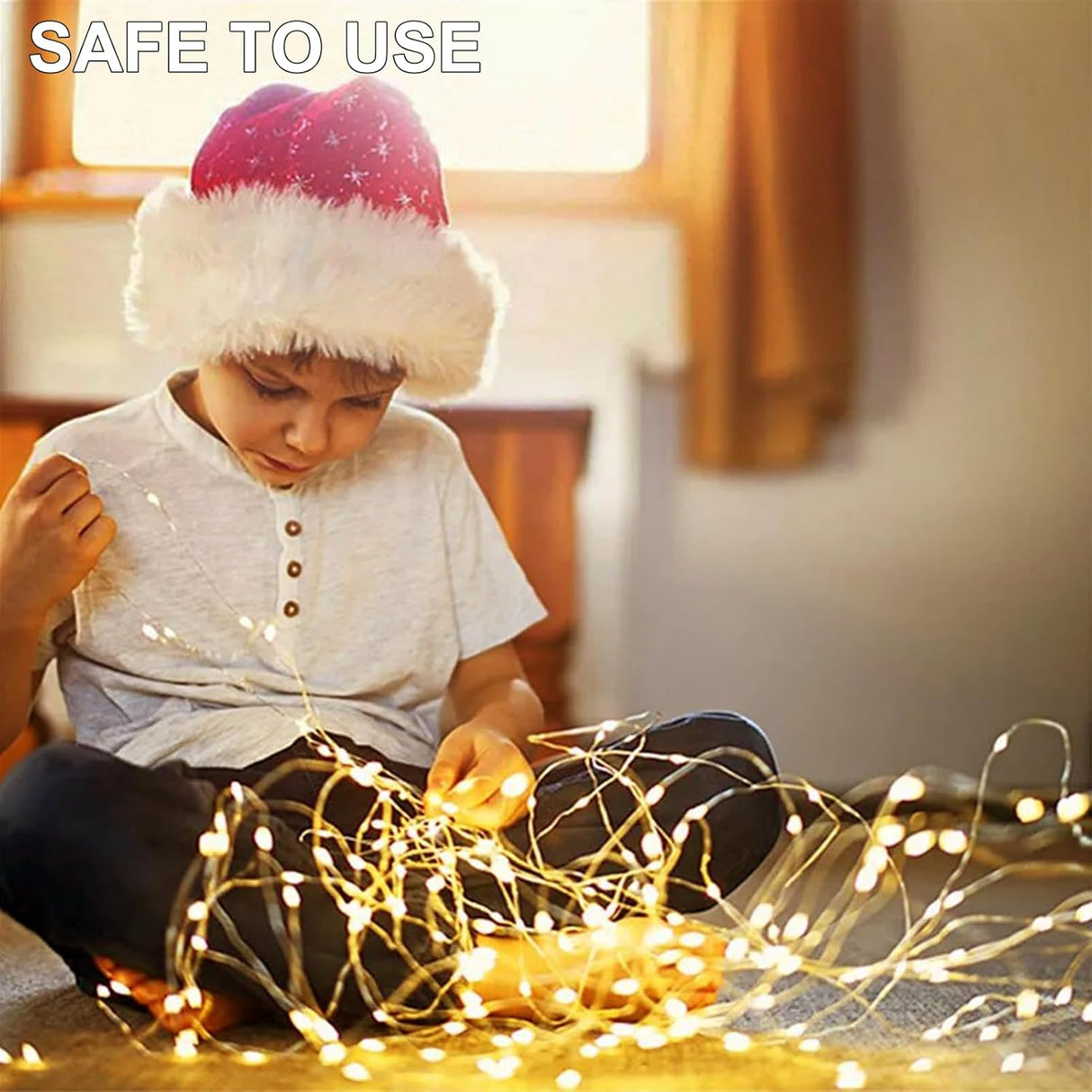 echosari 4 Pack Battery Operated Fairy Lights (Warm White)