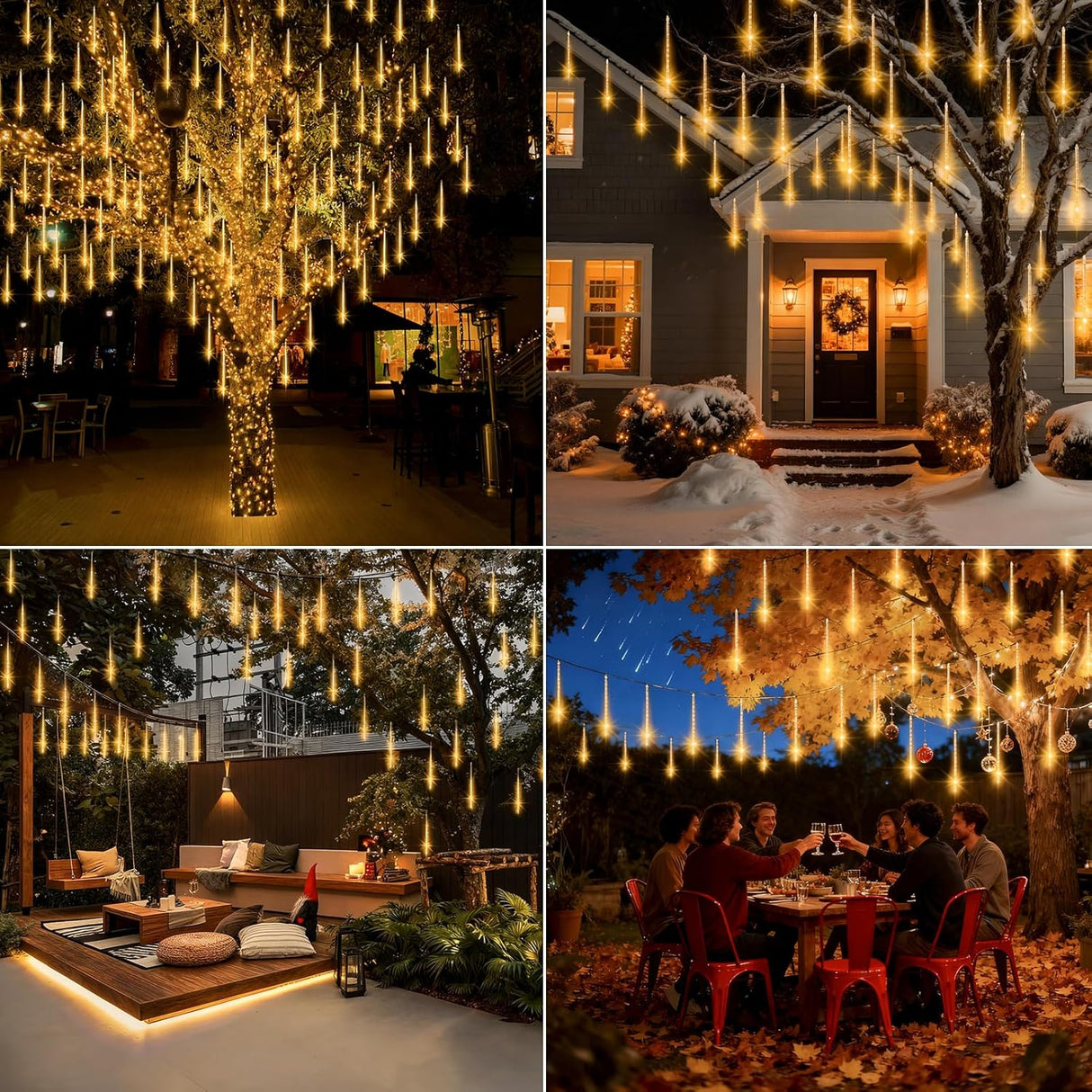 echosari Christmas Meteor Shower Lights