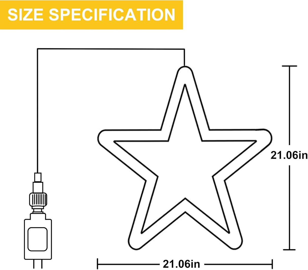 echosari 19.68" Star Outdoor Christmas Lights