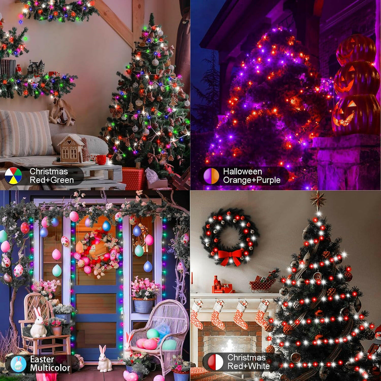 echosari Christmas String Lights  (Clear Wire)