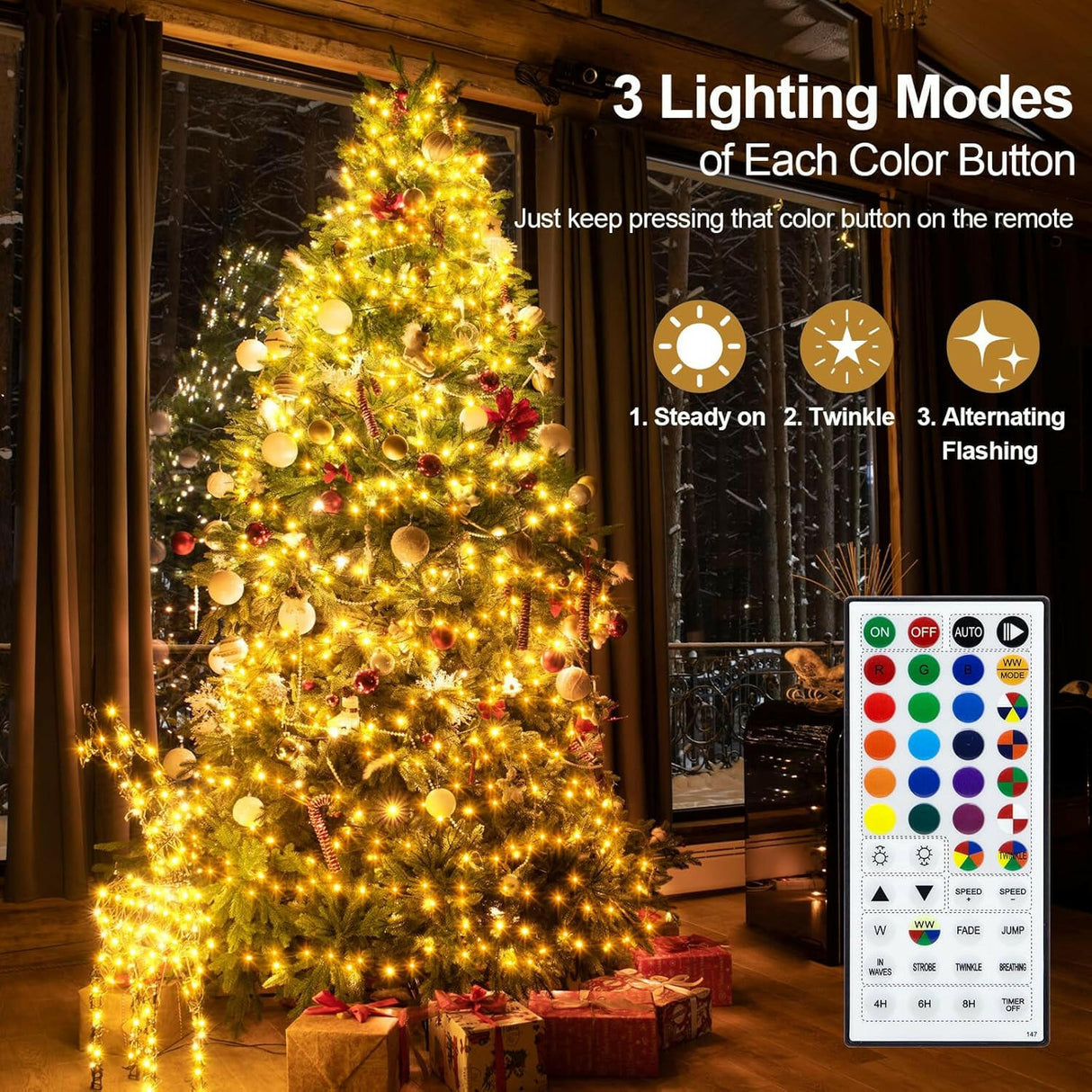 echosari Battery Operated Christmas String Lights