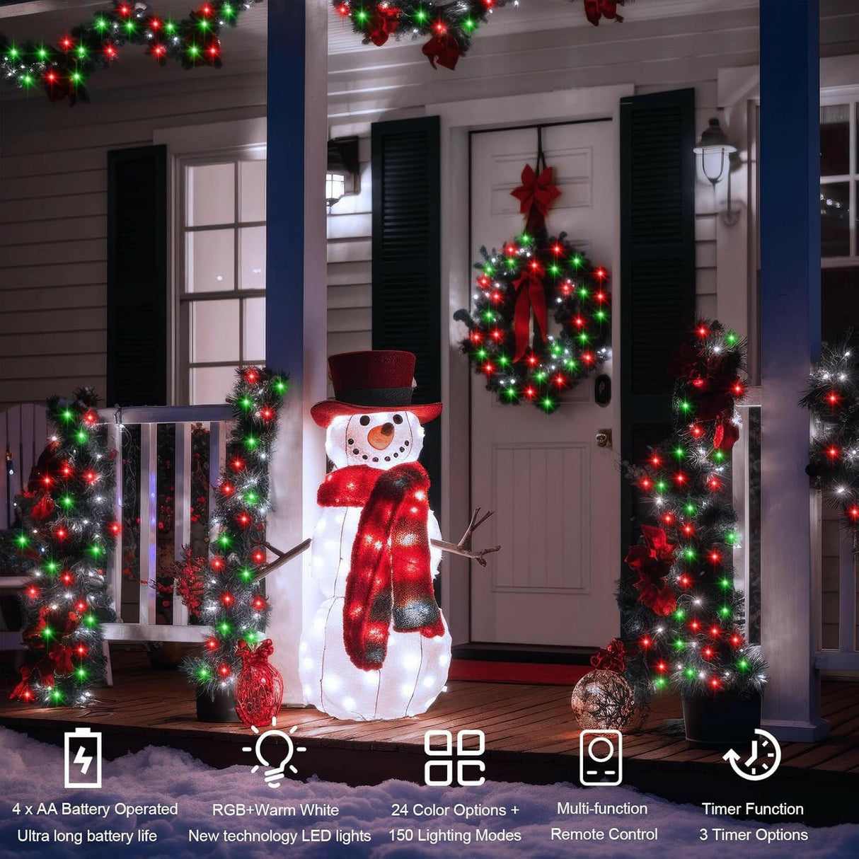 echosari Battery Operated Christmas String Lights