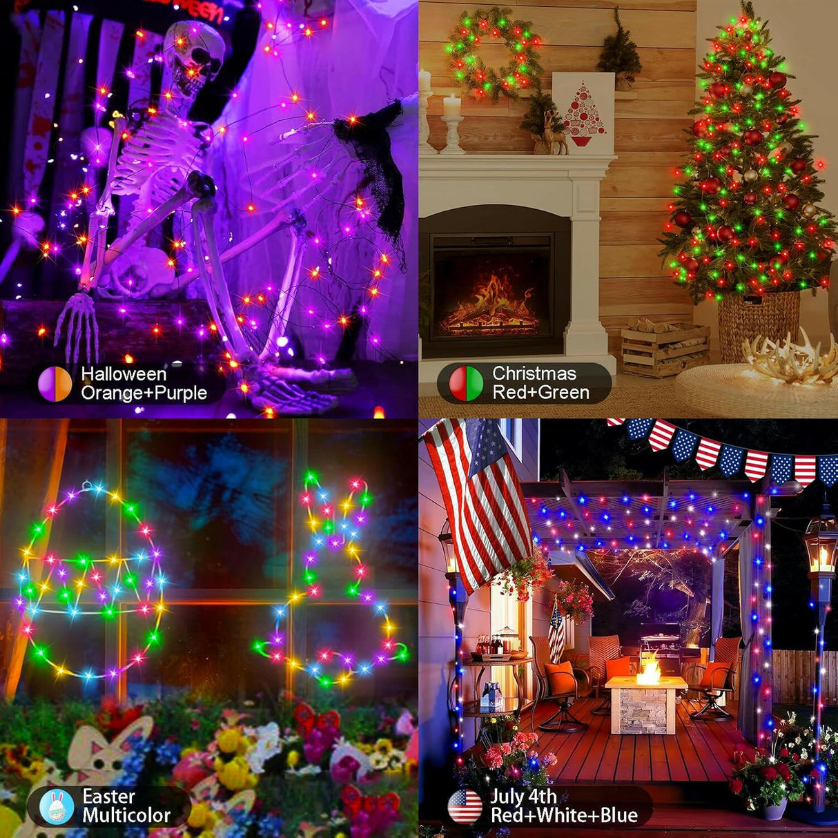 echosari Christmas Fairy Lights Battery Operated(2 Pack )