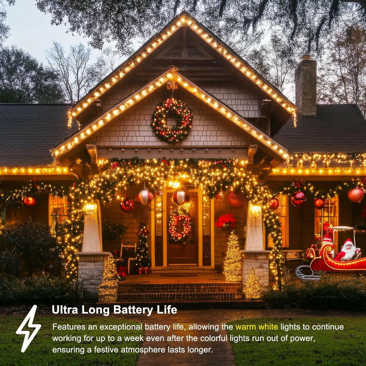 echosari Battery Operated Christmas String Lights