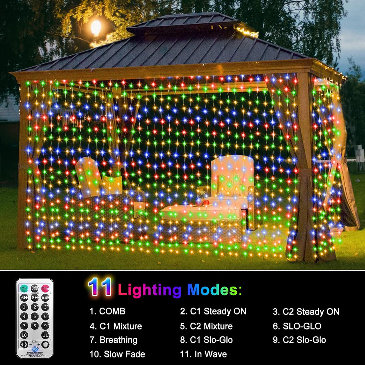 echosari Curtain Lights