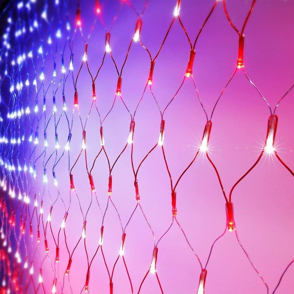 echosari Solar American Flag Lights Outdoor