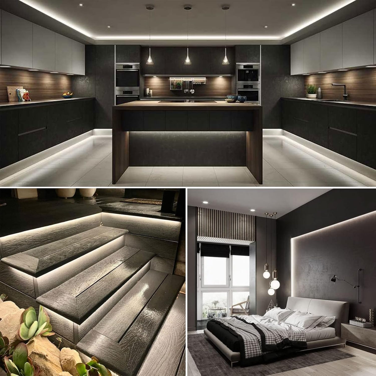 echosari Battery Powered Led Strip Lights 9.8ft 90Led(Cool White)