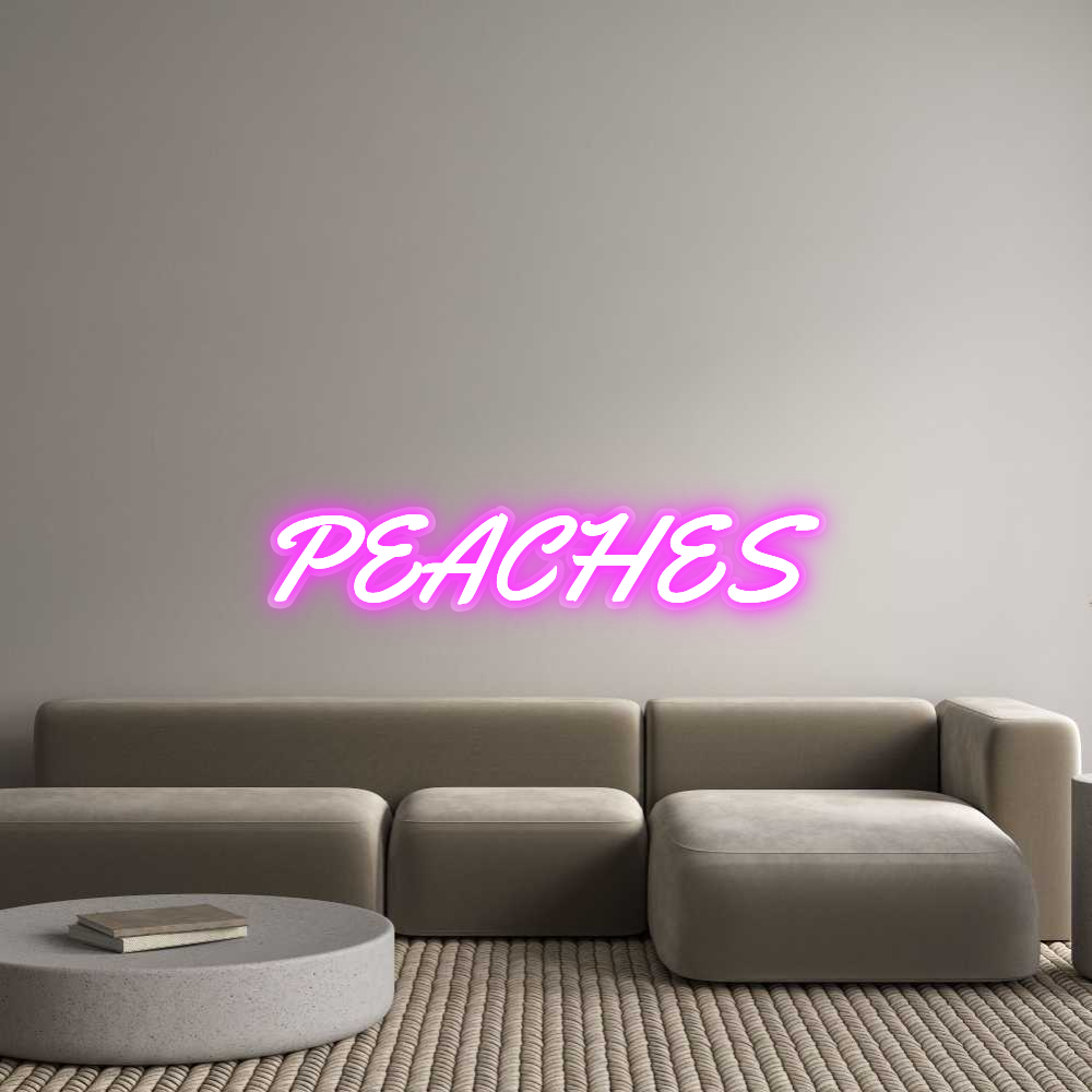 Custom Neon: PEACHES