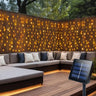 echosari 13ft x 3.3ft 200 LED Solar Curtain Lights(Warm White)