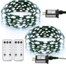echosari 2 Pack Fairy String Lights Plug in(Cool White)