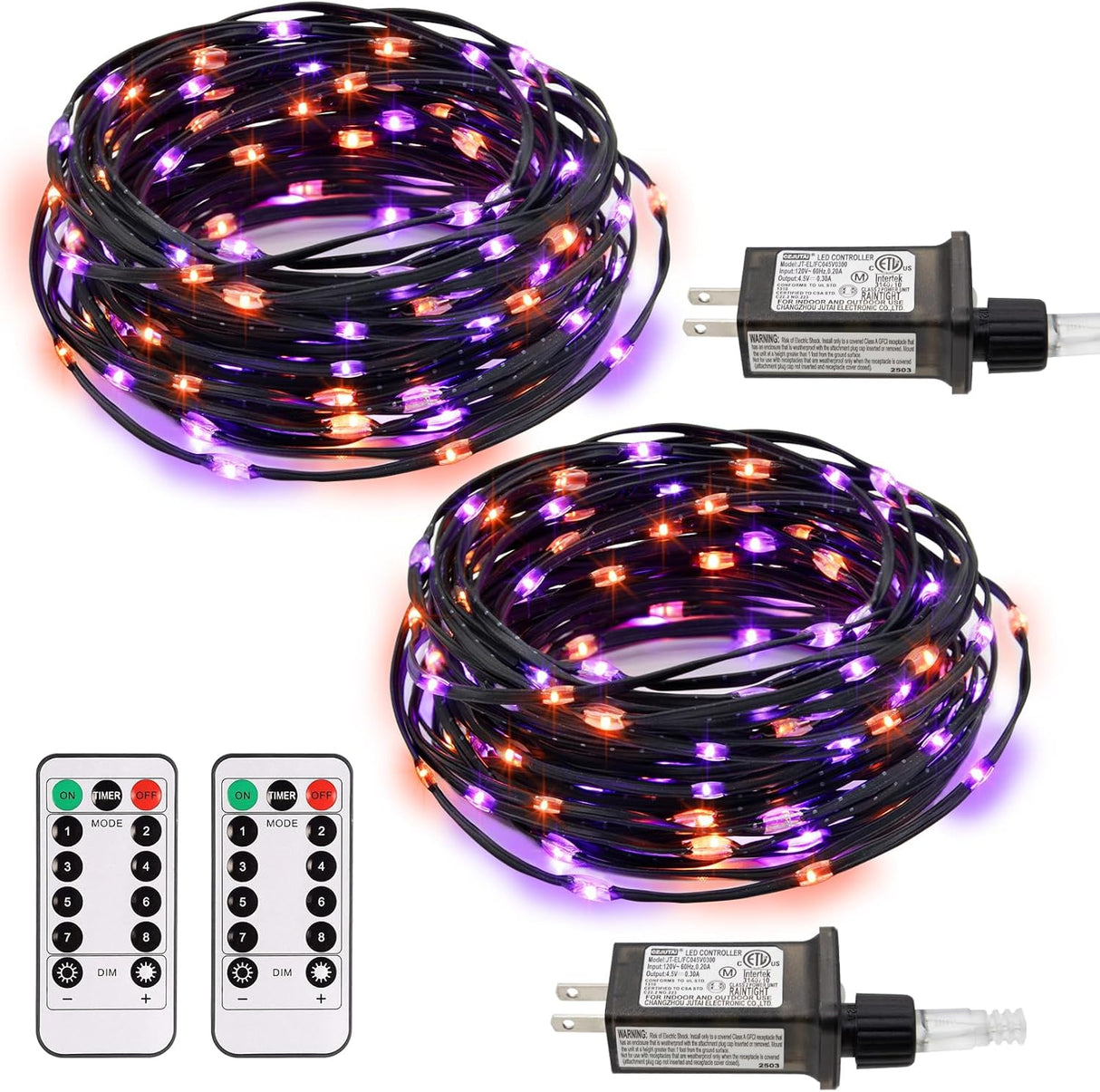 echosari 2 Pack Halloween String Lights